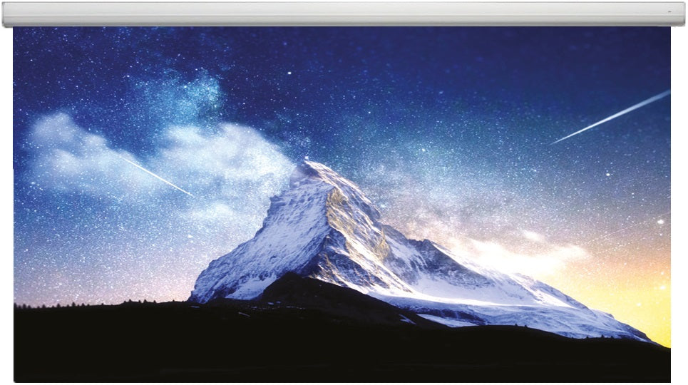מסך הקרנה חשמלי BESTVISION Anatolia 295x165 ס"מ ללא מסגרת שחורה