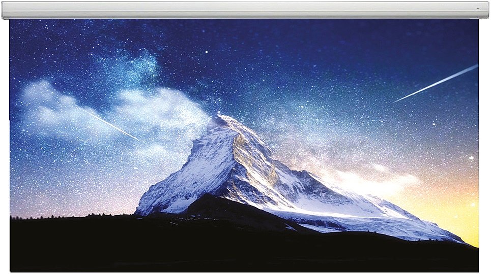 מסך הקרנה חשמלי BESTVISION Anatolia 194x104 ס"מ ללא מסגרת שחורה