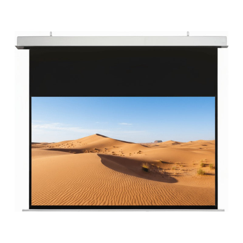מסך הקרנה חשמלי שקוע תקרה בגודל 150 אינץ Jeason Screen Blue-Diamond