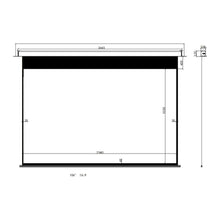 מסך הקרנה חשמלי שקוע תקרה בגודל 106 אינץ Jeason Screen Blue Diamond