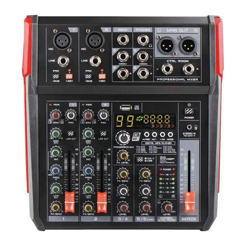 מיקסר 6 ערוצים בלוטוס KARSECT KG-FM06