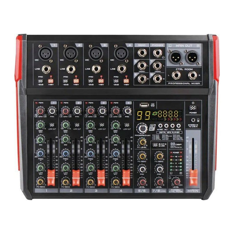 מיקסר 8 ערוצים בלוטוס KARSECT KG-FM08
