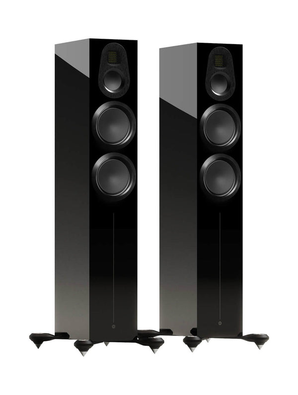 זוג רמקולים רצפתיים Monitor Audio דגם Gold 300 6G (שחור מבריק)
