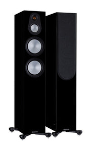זוג רמקולים רצפתיים Monitor Audio דגם Silver 300 7G (שחור מבריק)