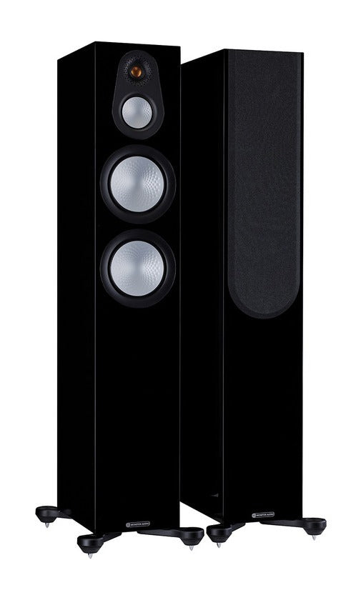 זוג רמקולים רצפתיים Monitor Audio דגם Silver 300 7G (שחור מבריק)
