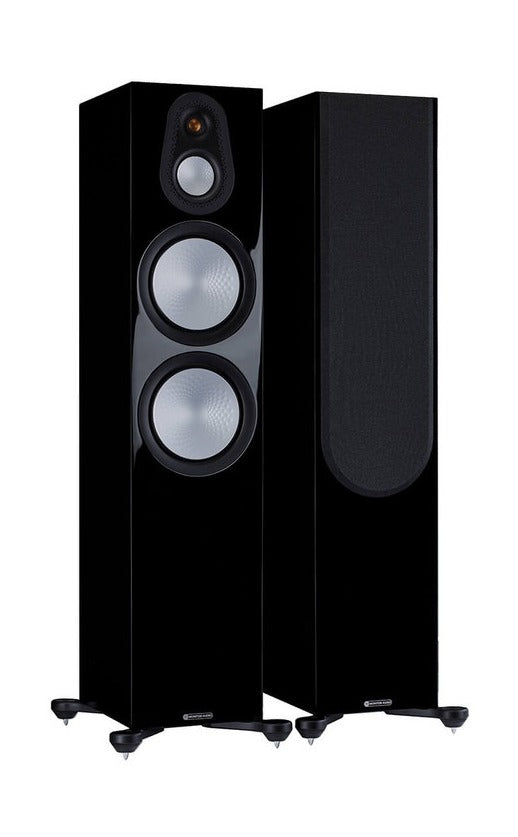 זוג רמקולים רצפתיים Monitor Audio דגם Silver 500 7G (שחור מבריק)