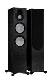 זוג רמקולים רצפתיים Monitor Audio דגם Silver 500 7G (שחור מבריק)