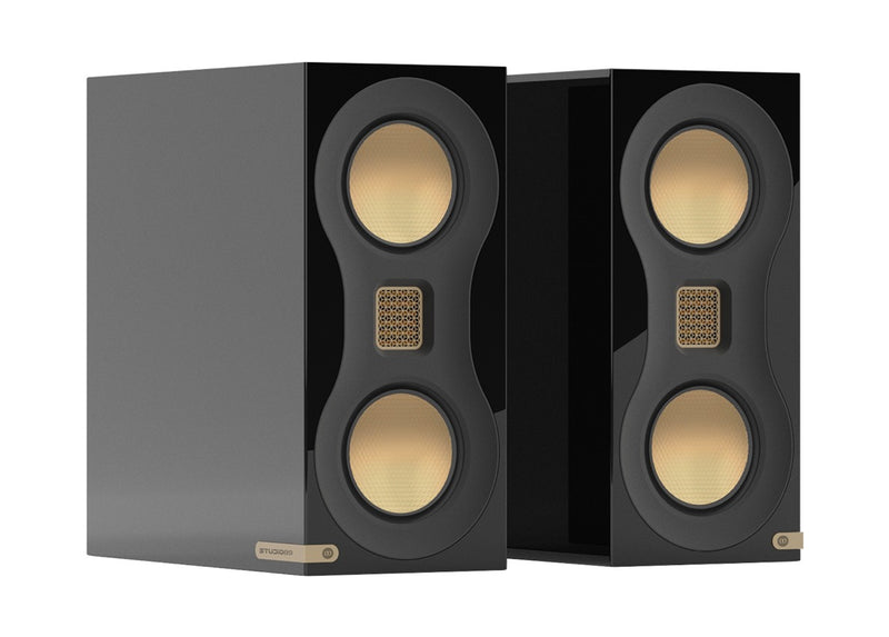 זוג רמקולים מדפיים Monitor Audio דגם Studio 89 (שחור מבריק)